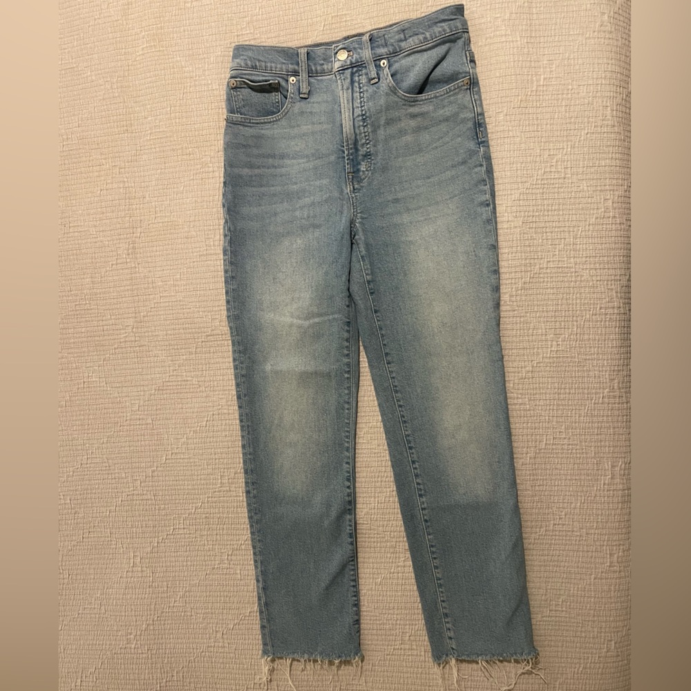Madewell Perfect Vintage Jeans Light Wash Raw Hem 27